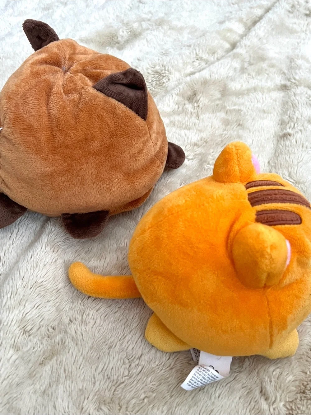 Reversible Angry Happy Cute Cat Plushies (2 Count)